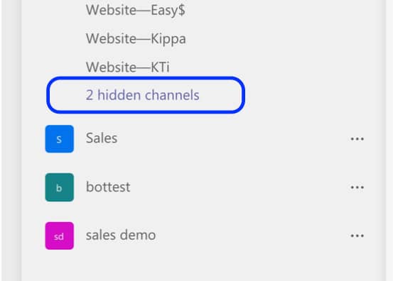 Hidden Channels, in Microsoft Teams Hidden Channels, in Microsoft Teams